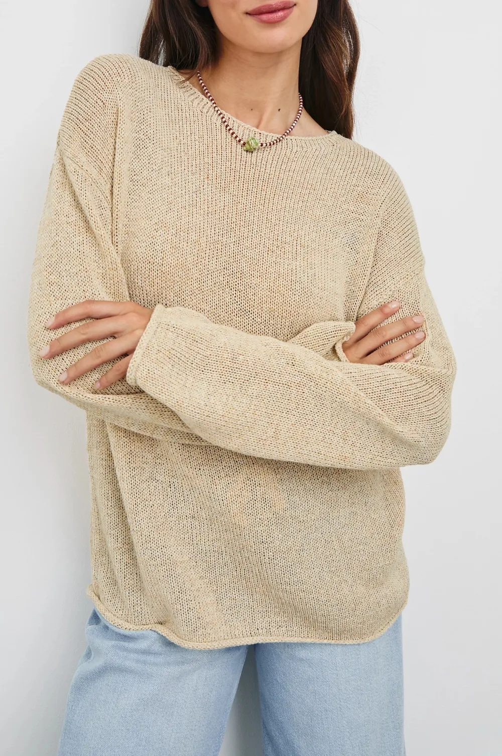 Light And Soft Pure Cotton Striped Sweater
