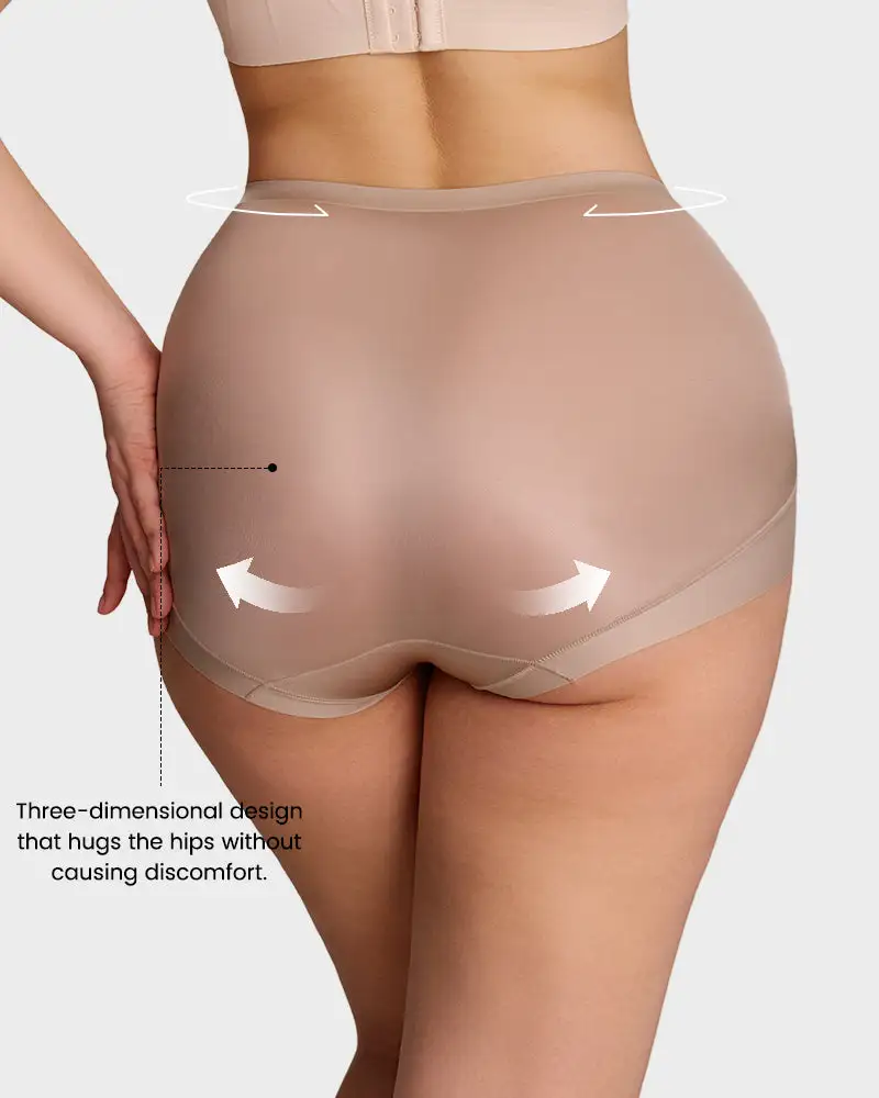 High-Waist Tummy Control Panties — Seamless Breathable Design, No Visible Panty Lines