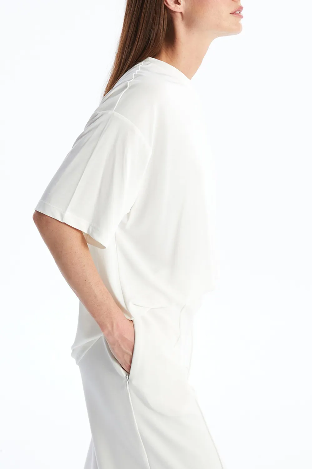 Modal Blended Women's Loose Short Sleeves