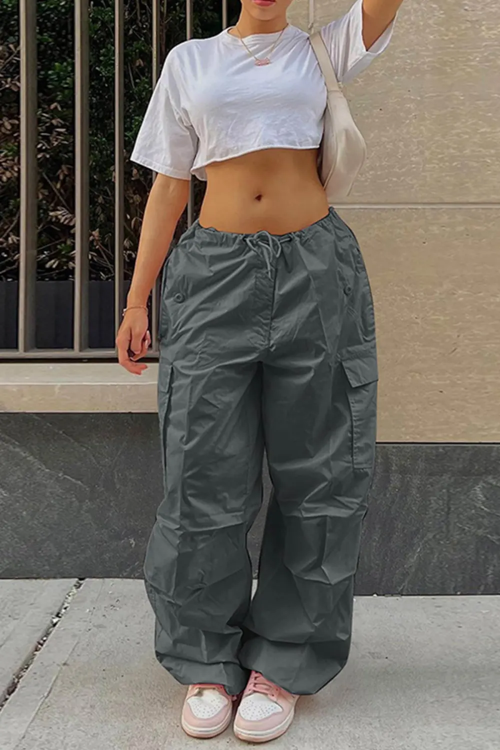 High Waist Utility Cargo Pants