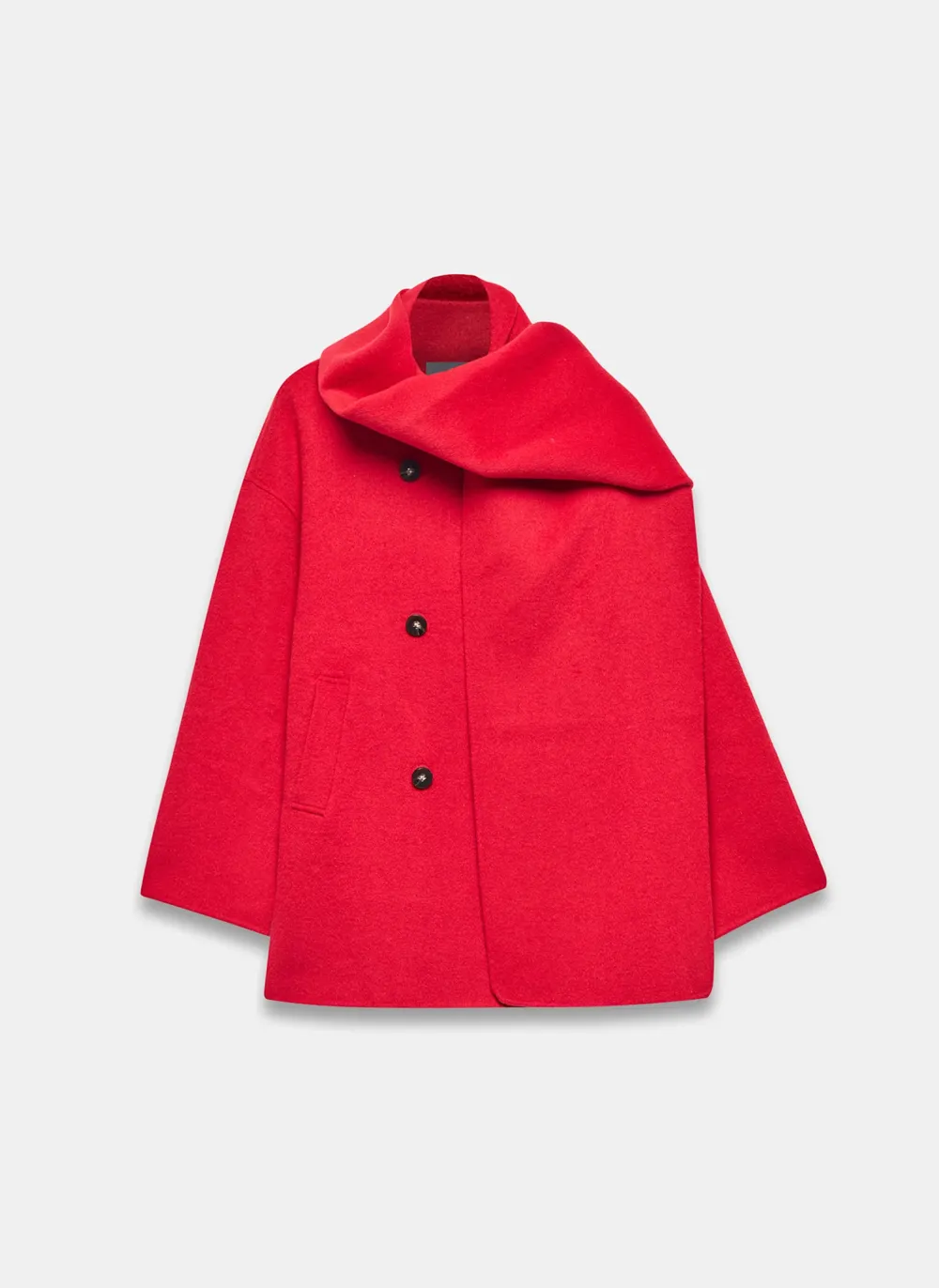Casual Style Finished Scarf Coat