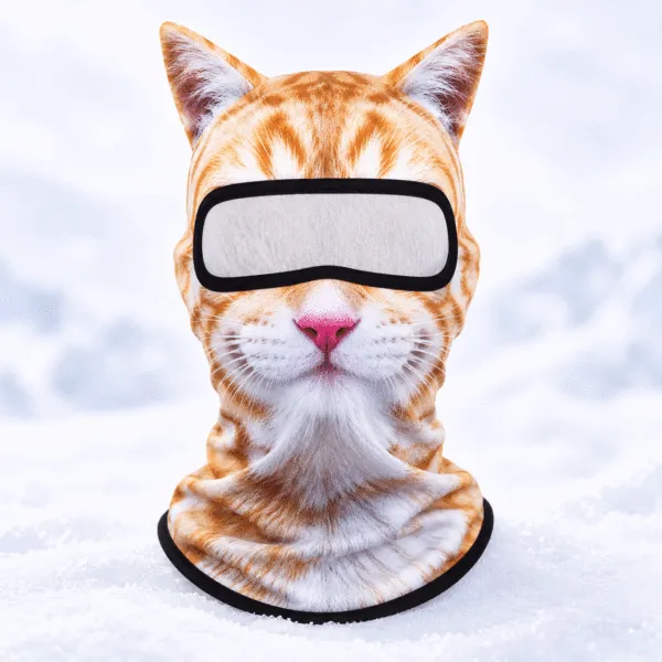 WildFace Animal Ski Mask – Funny Fleece Balaclava for Skiing & Snowboarding