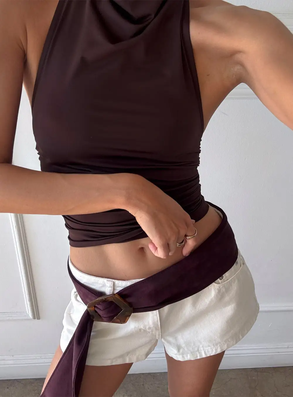 Everyday Wear Buckle Suede-Like Belt