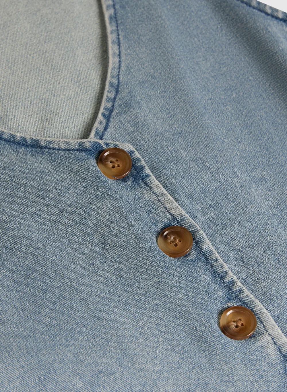 Casual Denim Button Vest