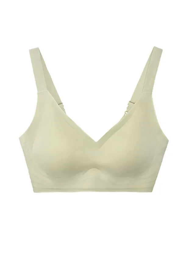 Breathable Comfortable Detachable Teardrop Molded Cup Seamless  Bra & Bralette