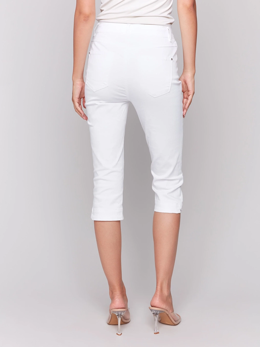 Slim Fit Women's Breathable Cotton Cropped Pants