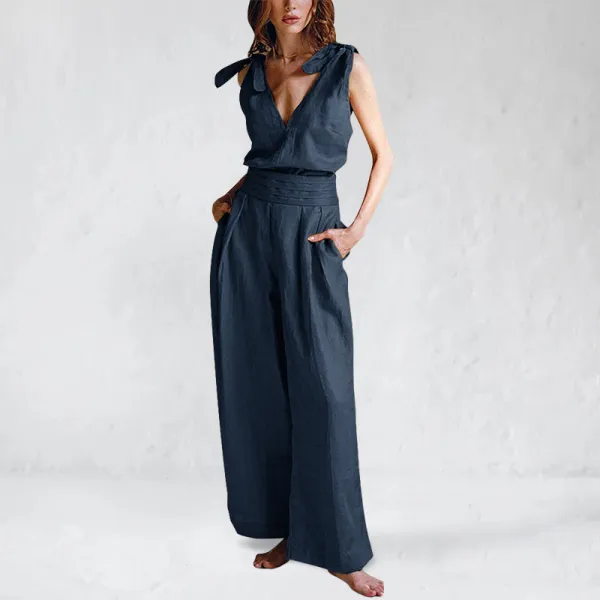 Minimalist Cotton & Linen Two Piece Set