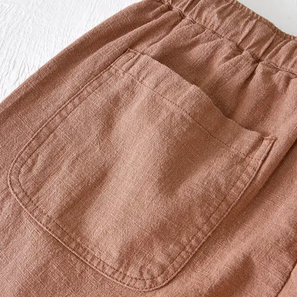 Men's Linen Blend Drawstring Shorts
