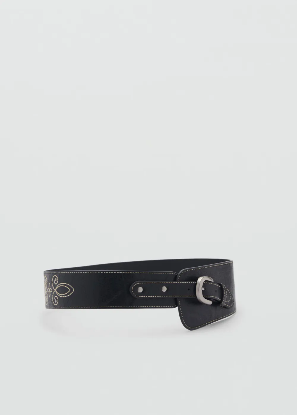 Black Casual Style Plain Belts