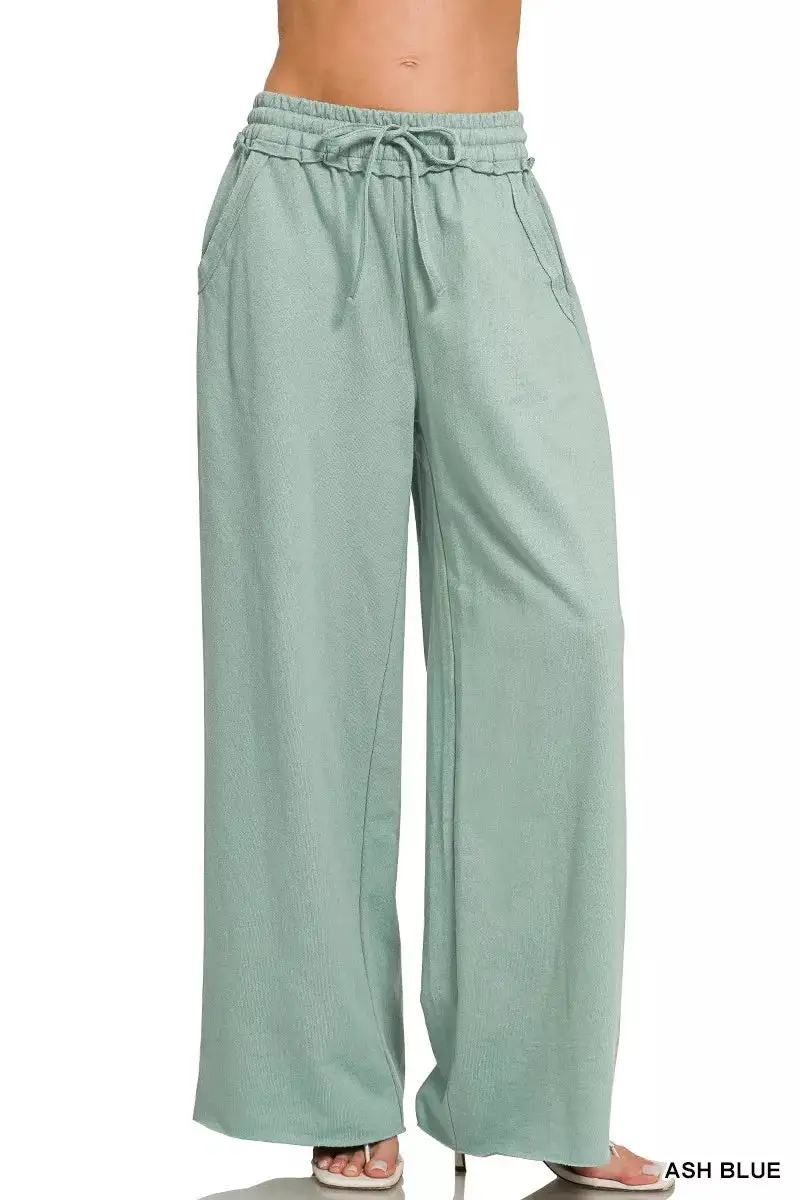French Terry Wide Leg Sweatpants Pants