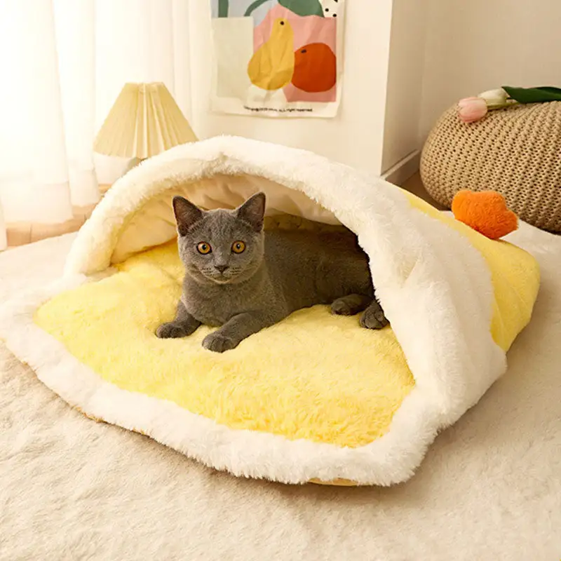 Adorable Yellow Duck Pet Sleeping Bag Cat Mat