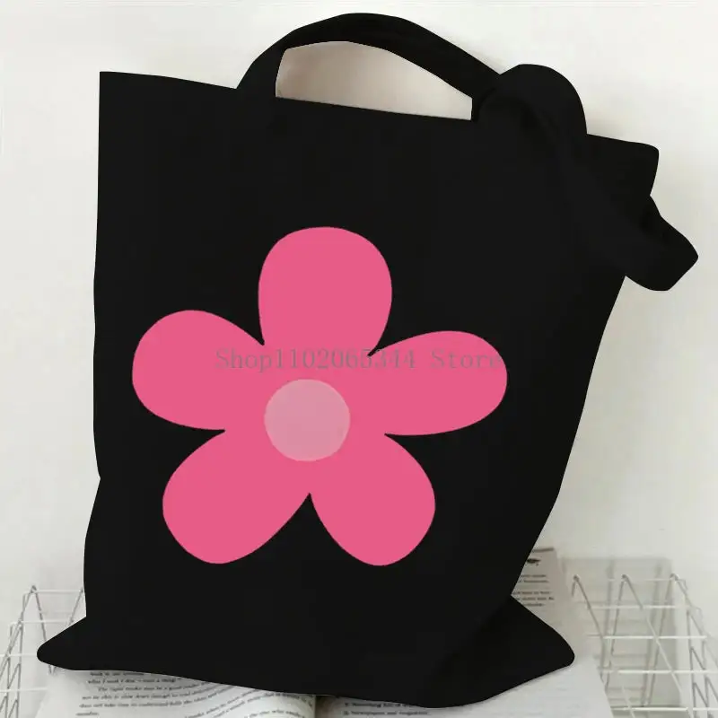 Groovy Retro Graphic Canvas Tote Bag