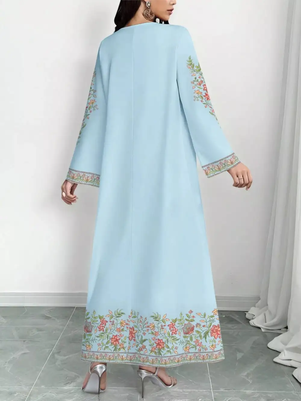 Floral Long Sleeve Maxi Dress