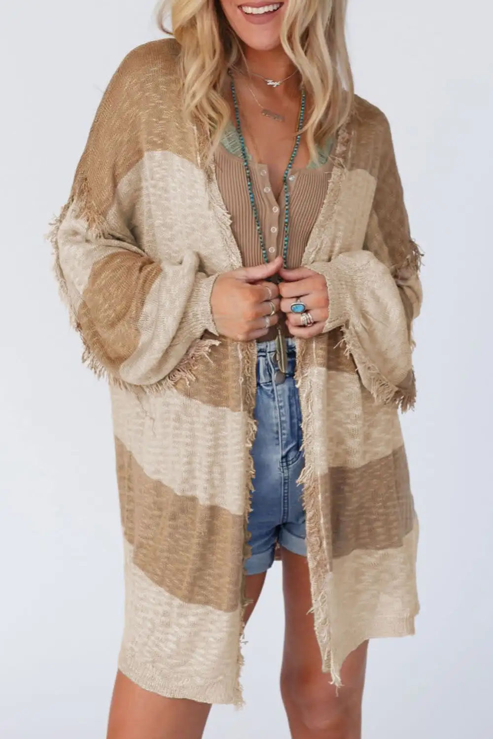 Striped Knit Cardigan