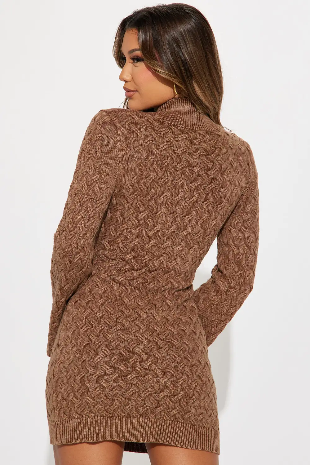 London Sweater Mini Dress - Mocha