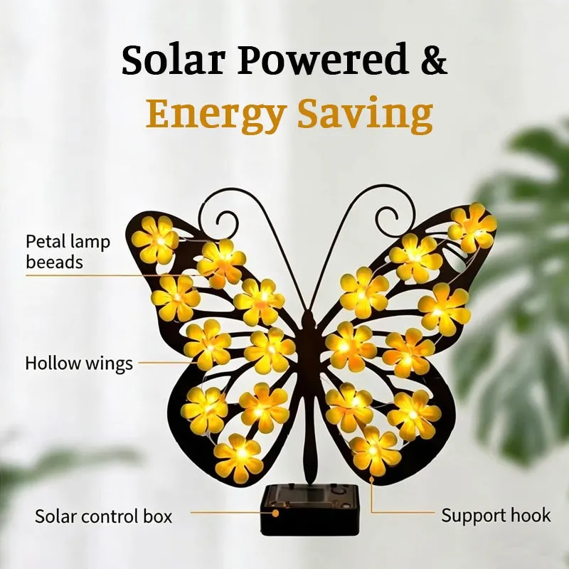 Solar Outdoor Butterfly Wall Light