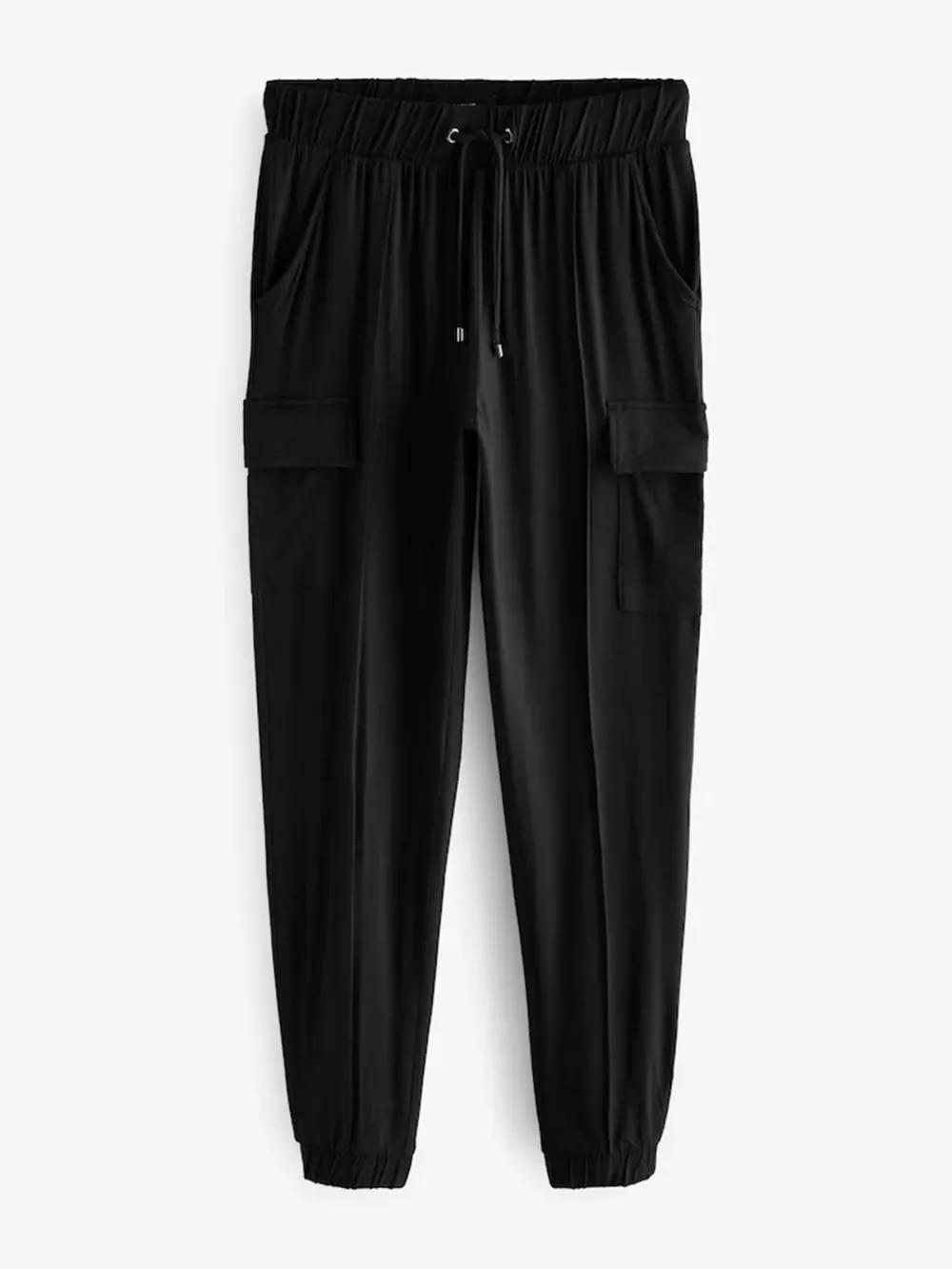 Solid Color Tapered Leg Workout Pants