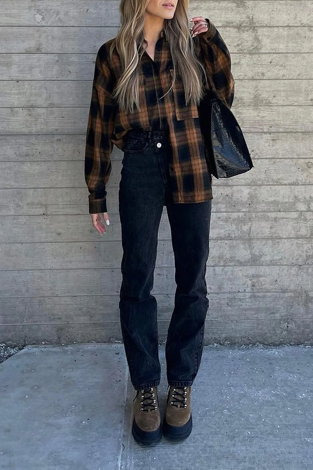 Peter Pan Collar Plaid Flannel