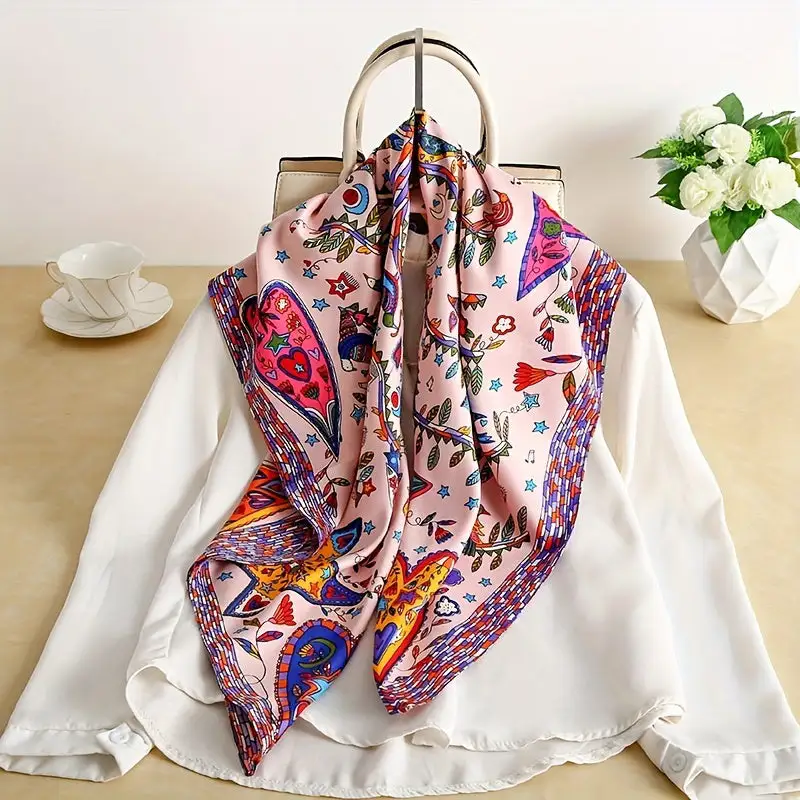 Classic Print Square Scarf