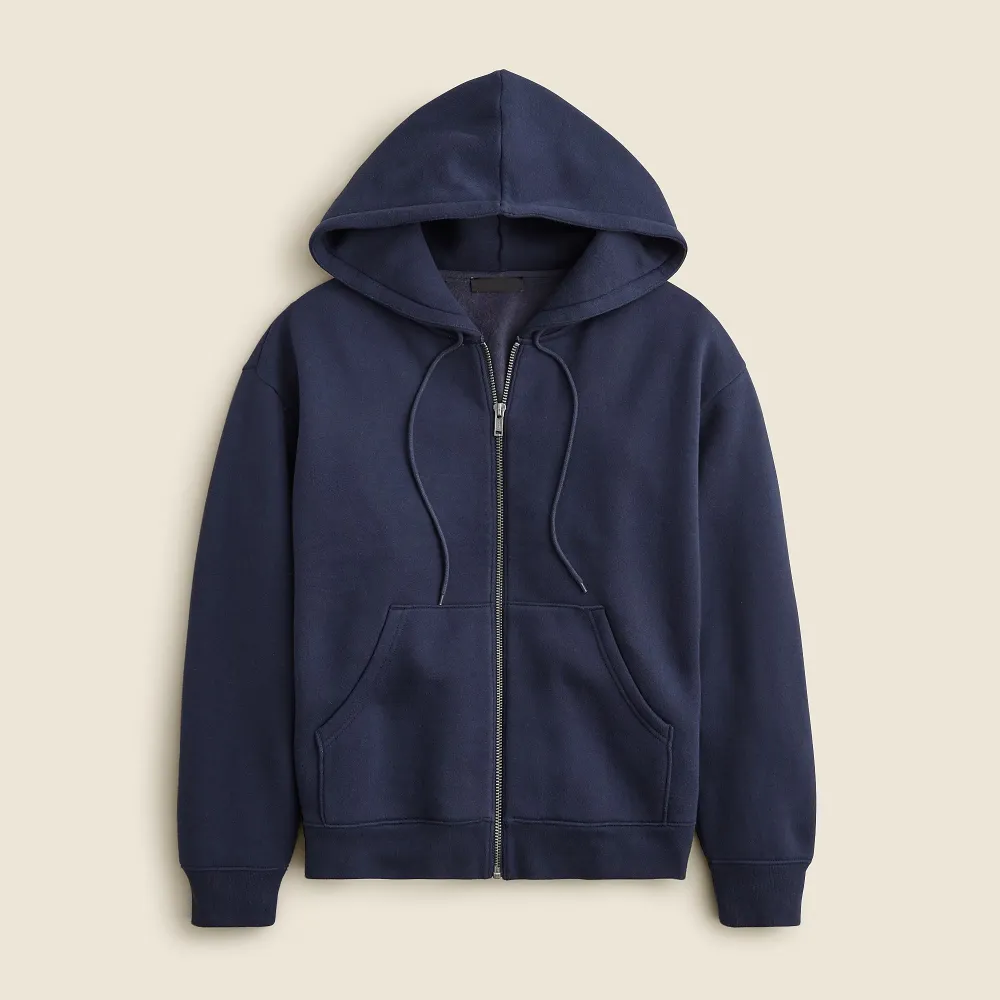 fleece zip-up hoodie