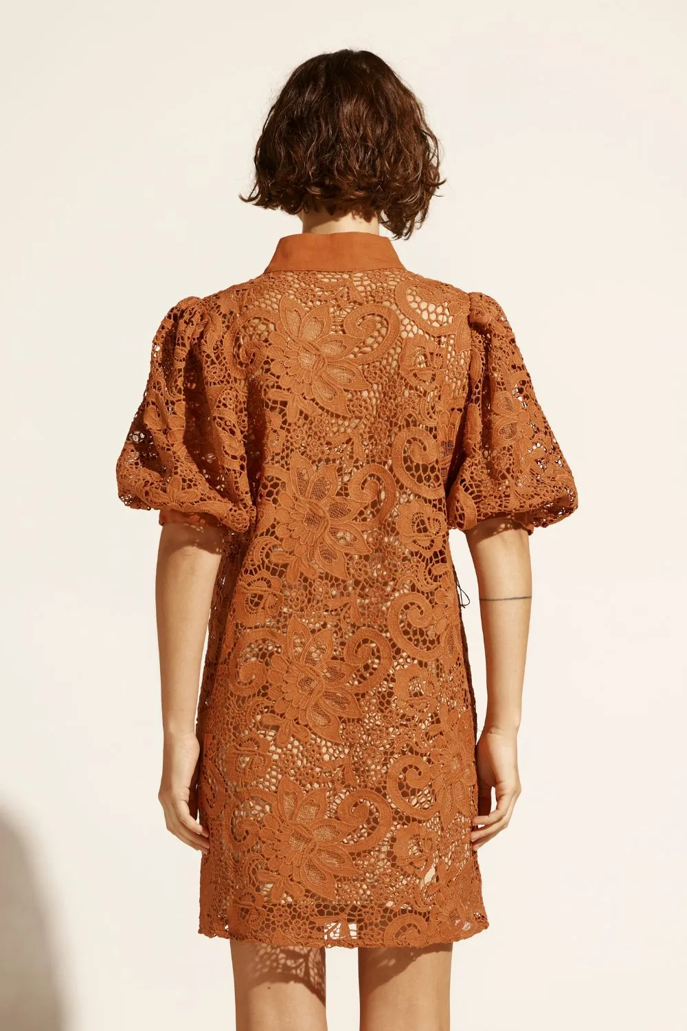 limbo dress - toffee lace