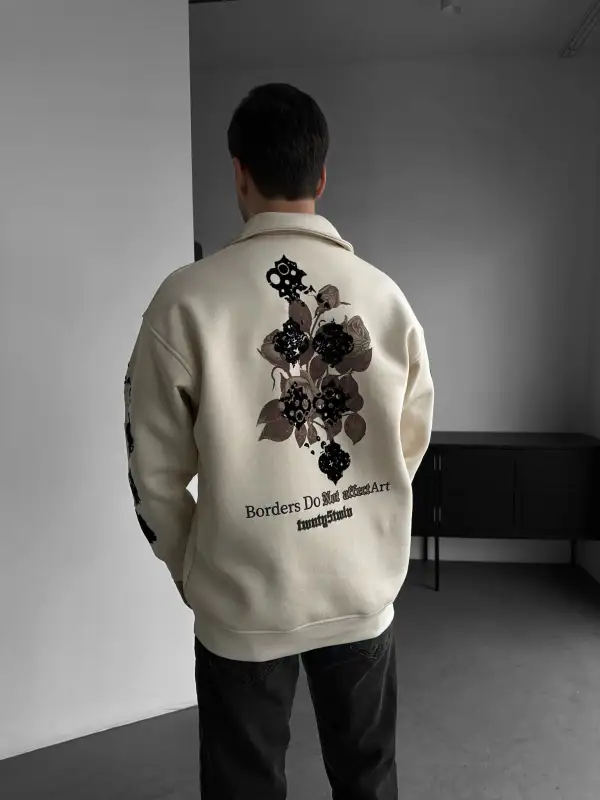 Soft Touch Relaxed Zip Front Sweatshirt