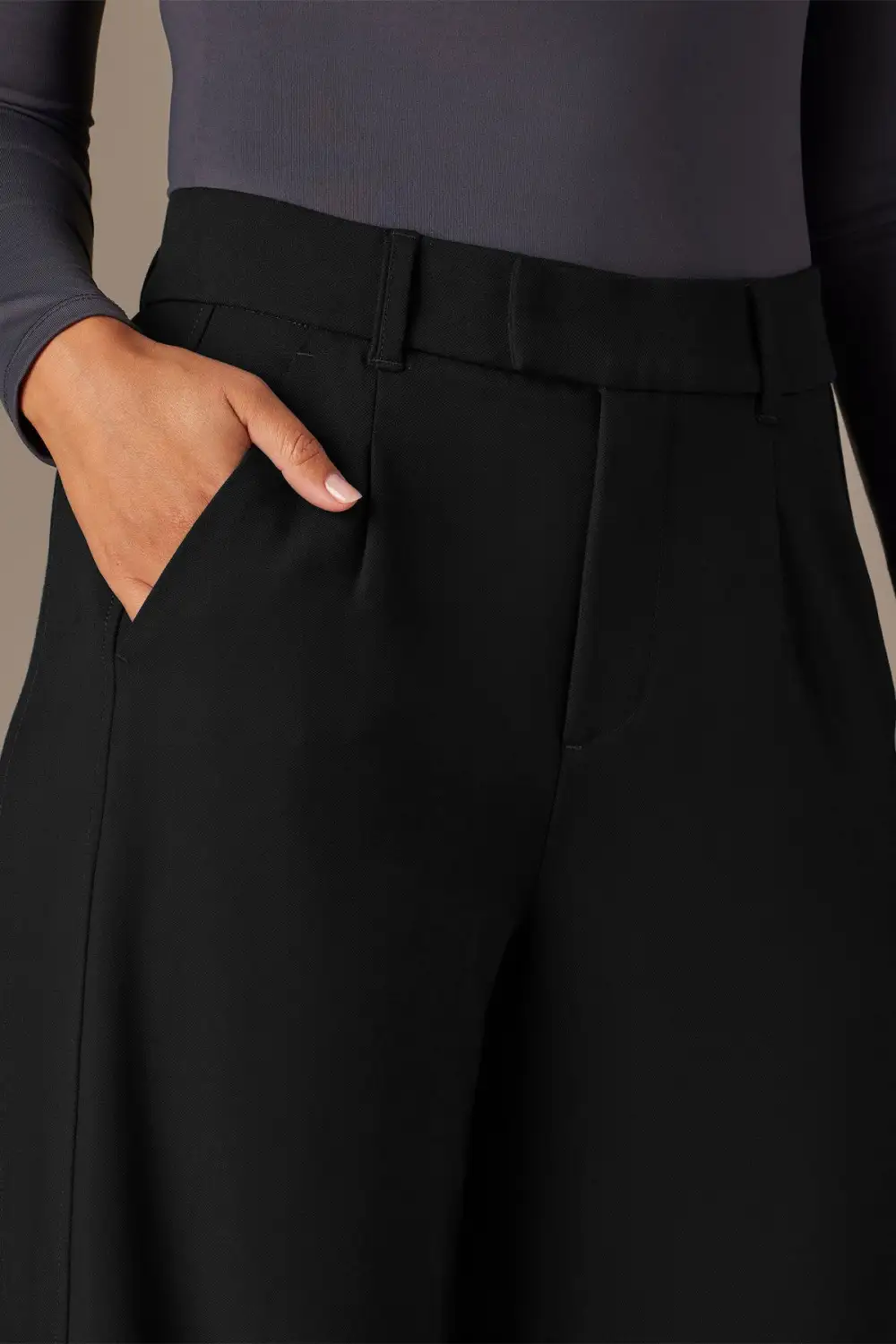 Petite Side Panel Tailored Trousers