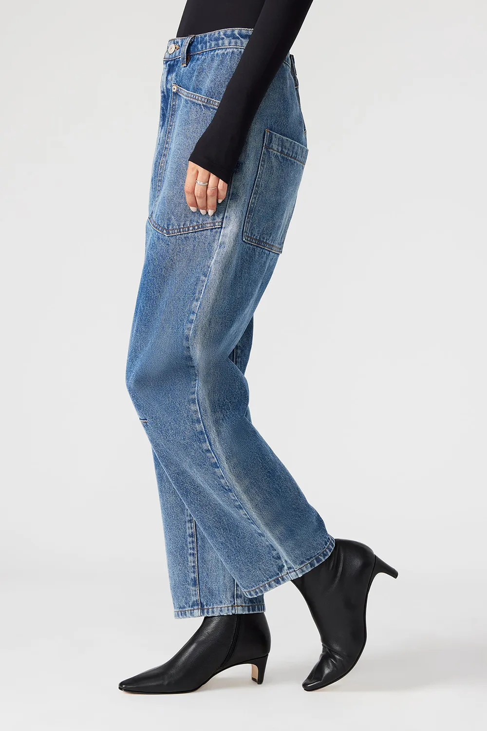 BARREL LEG PANT BLACK