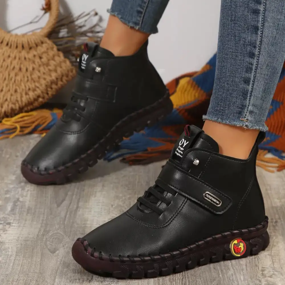 Lace-Up Platform Ankle Boots