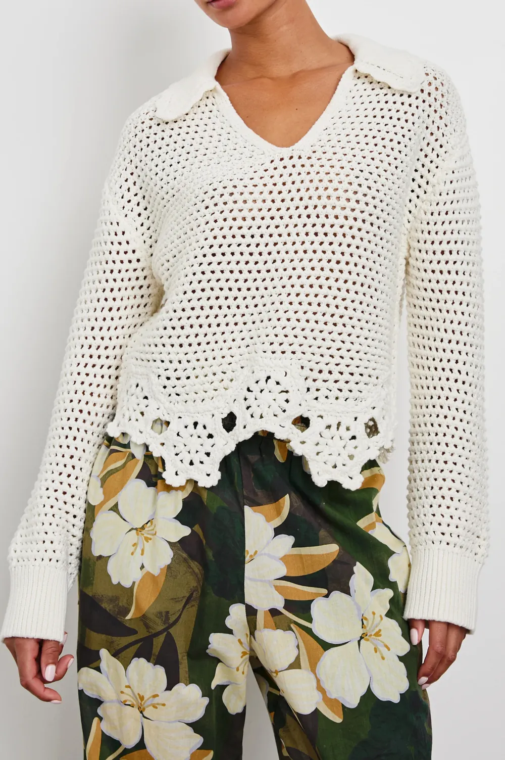 Wave Pattern Ladies' Casual Sweater