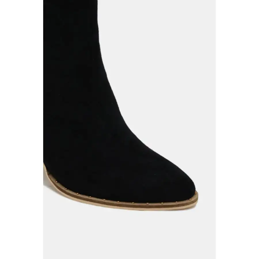 Suede Pointed-Toe Ankle Booties Shoes