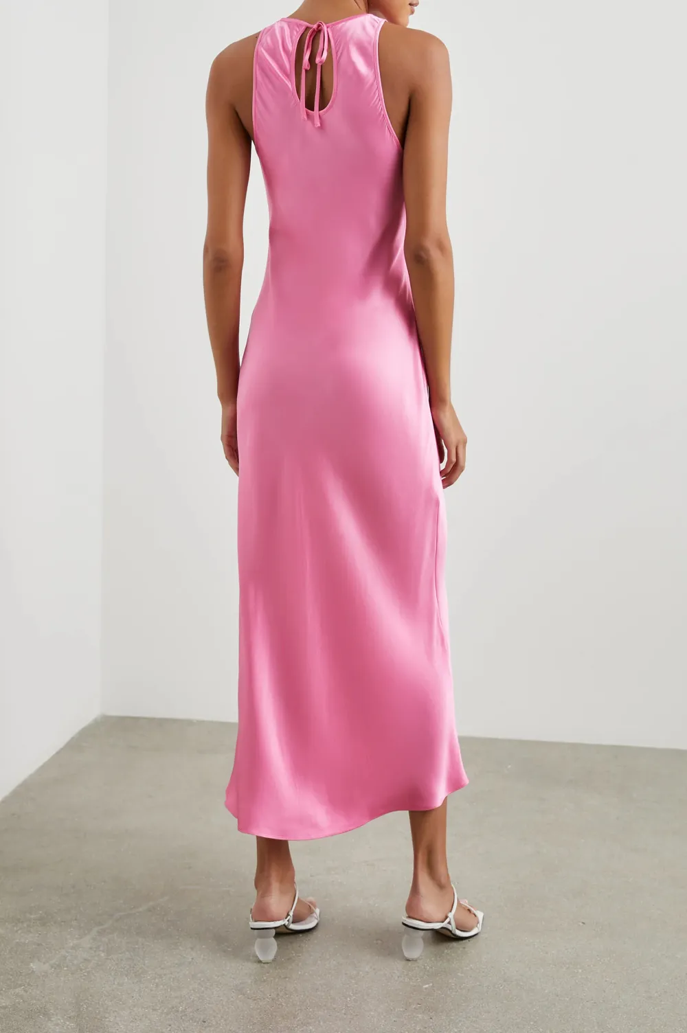 Sleeveless Lightweight Satin Sheen Dress