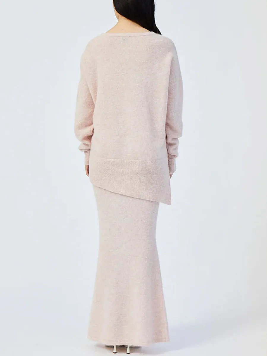 Mohair Crew Neck Knit Jumper