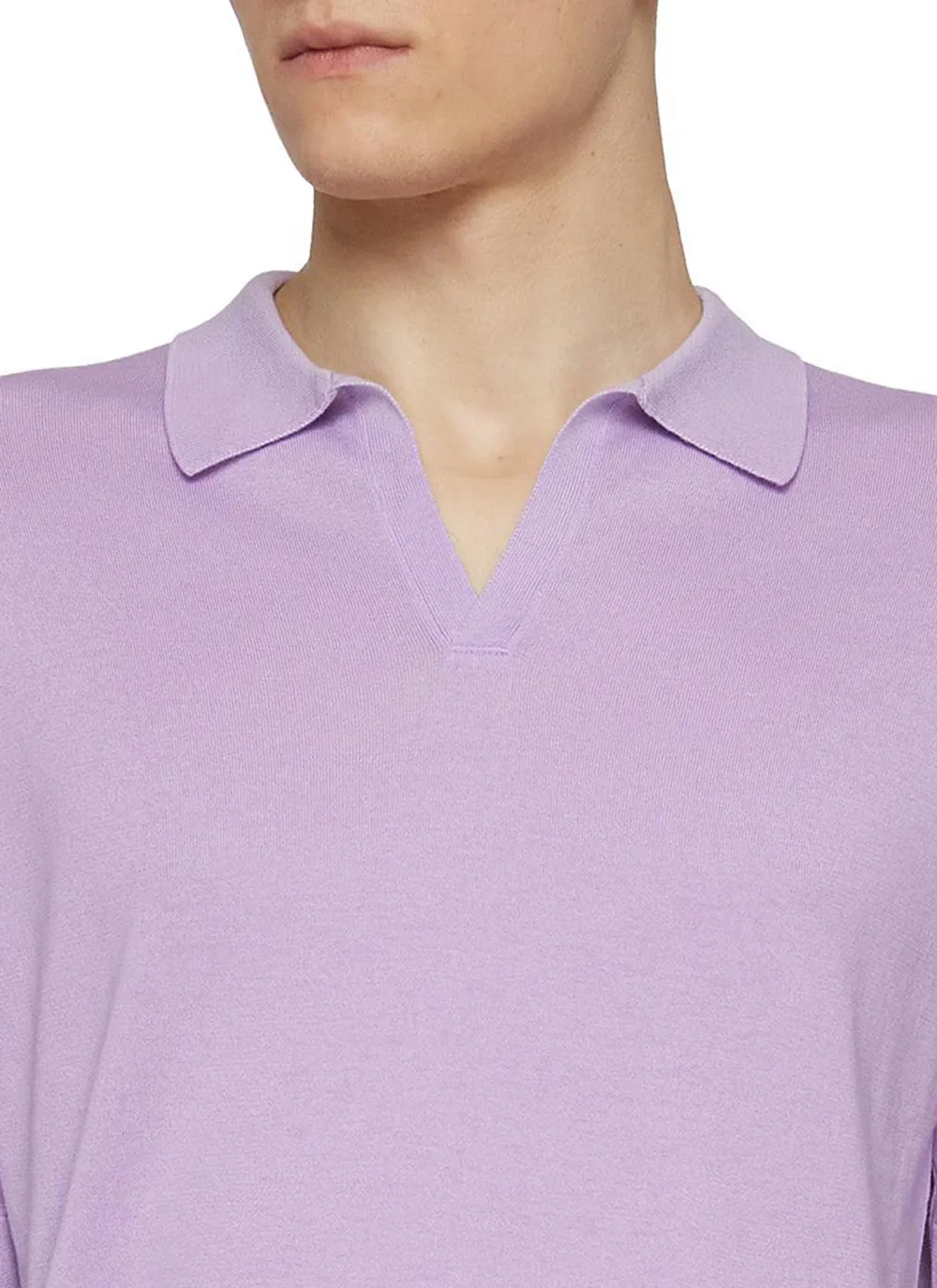 Minimalist Comfort And Slimming Purple Polo Shirt