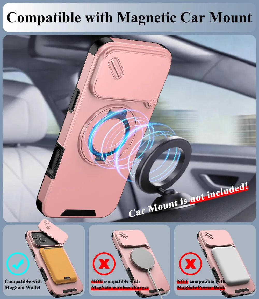 For iPhone 18 Pro Max LINK Phone Case Apple 15 Pro Sliding Window Stand Shockproof Protective Cover