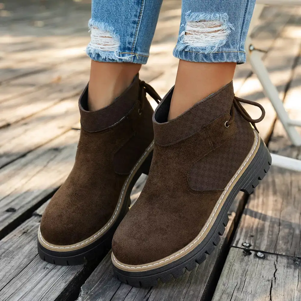 Refined Block Heel Ankle Boots