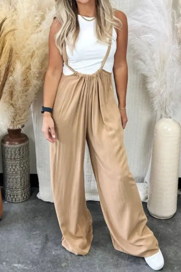 Cotton Linen Relaxed Overalls