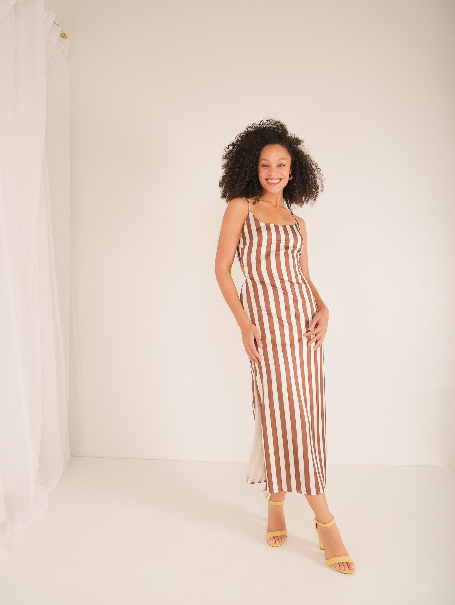 Cassie Striped Midi Dress