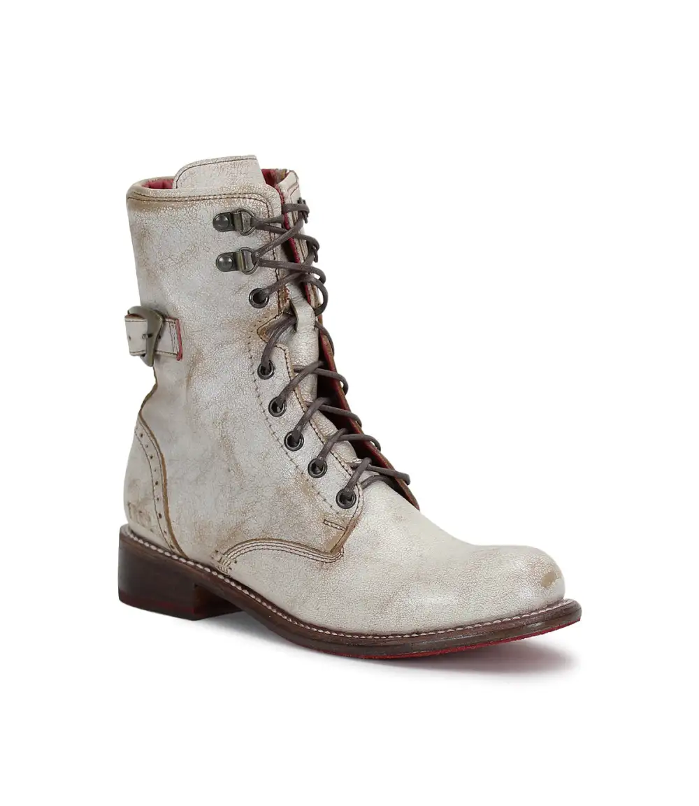 Lace-Up Buckle Brogue Reinforced Ankle Boots