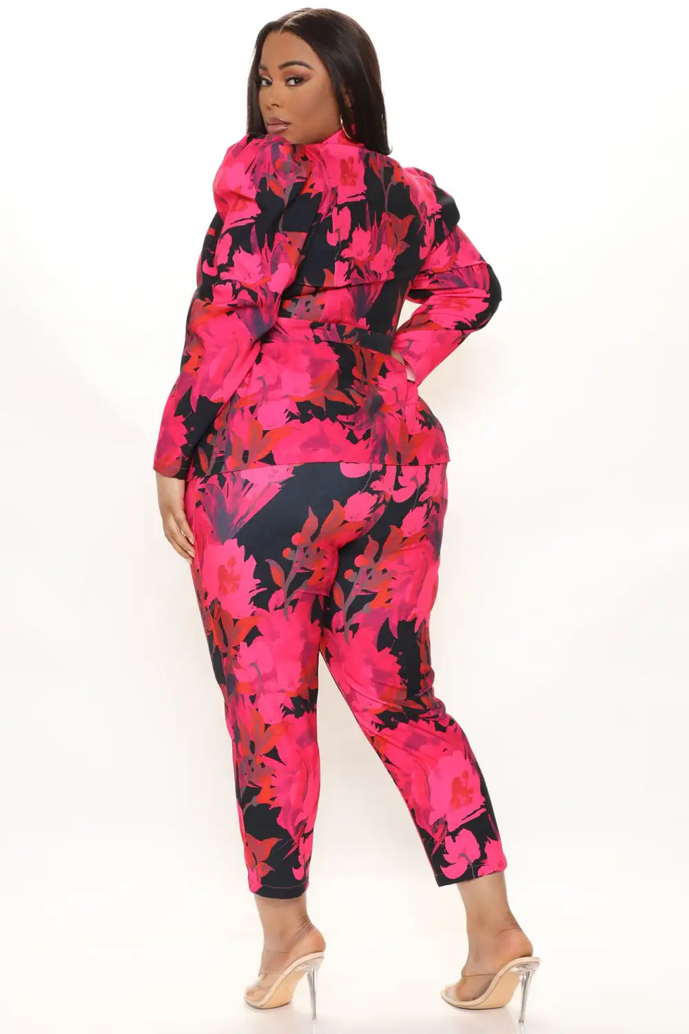 Best For Last Floral Blazer Set - Pink/combo