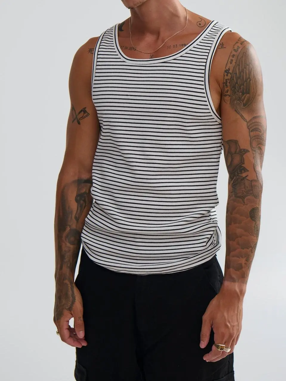 Leisure And Comfortable Versatile Stripe Tank Tops
