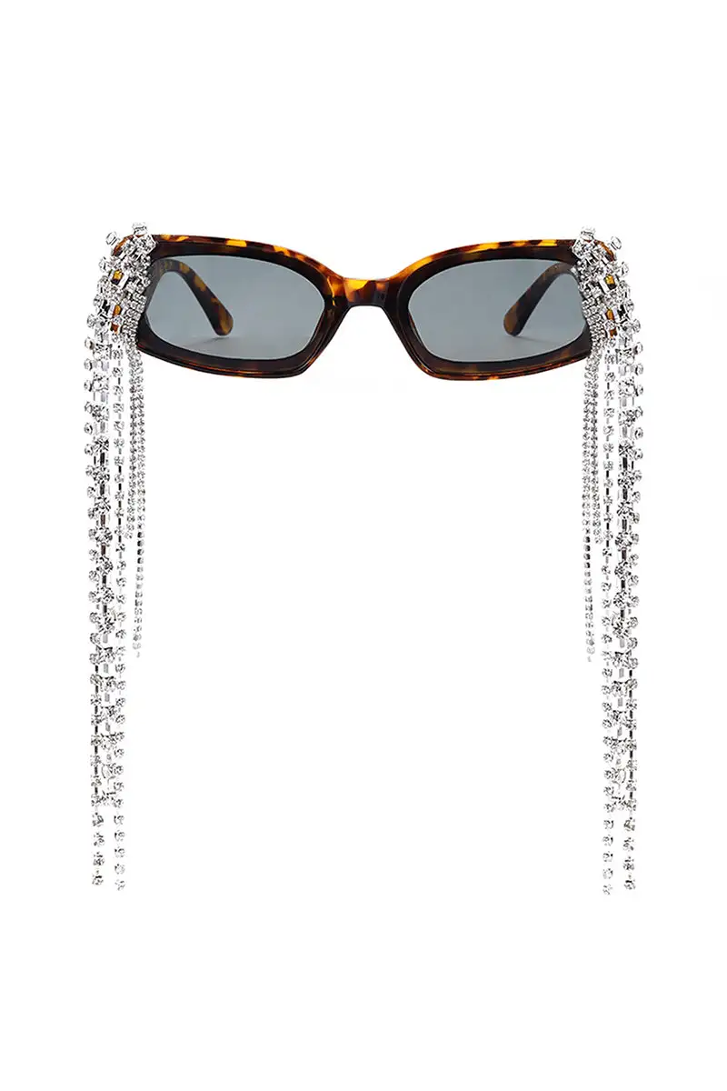 Polished Rectangle Frame Sunglasses