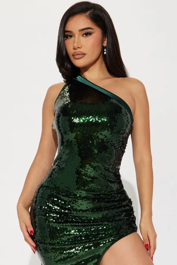 Nadia Sequin Gown - Hunter