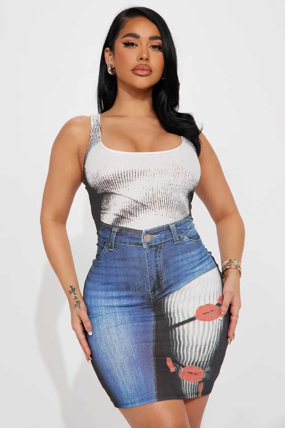 Amaia Mini Dress - Blue/combo