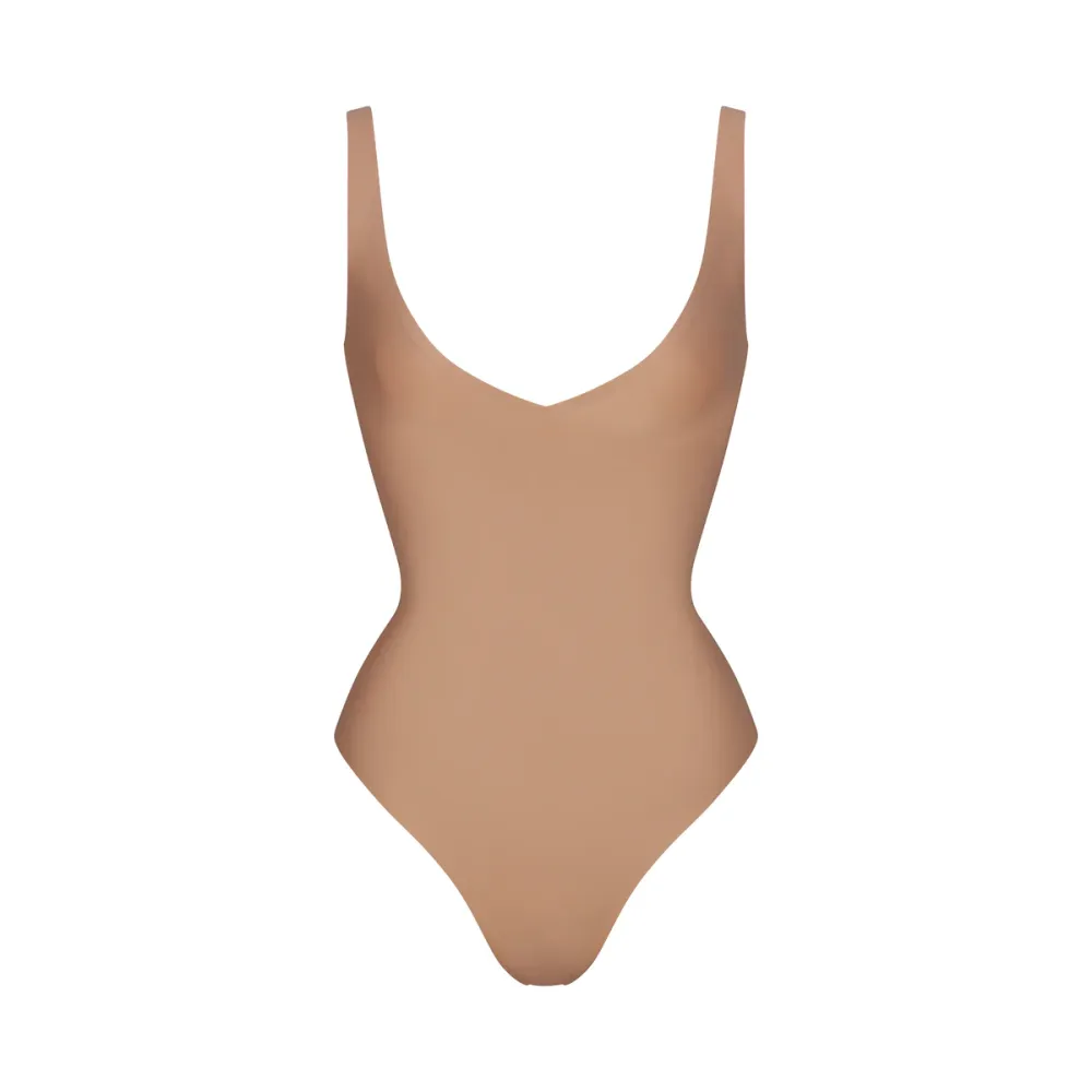 Unlined Plunge Thong Bodysuit