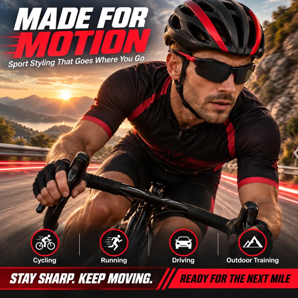 Outdoor Sports Half-Frame Polarized Sunglasses