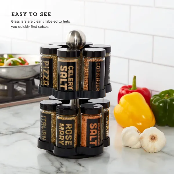 (Store Closing Sale) 12-can rotating countertop spice rack organizer