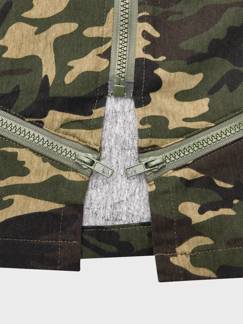 【Final Sale】Jersey Notched Camo Long Sleeve Jacket