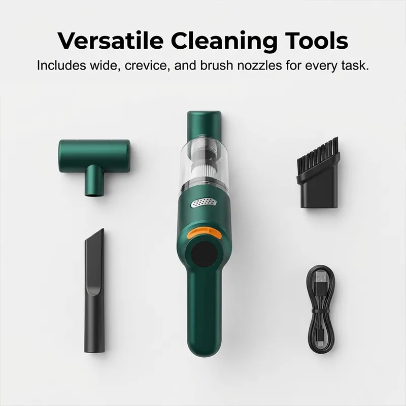 Cordless car vacuum cleaner -10000Pa suction, lightweight, long battery life!