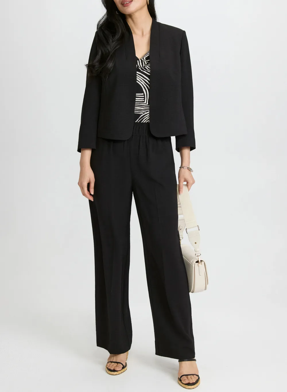 Pleated Casual Wide-Leg Pants